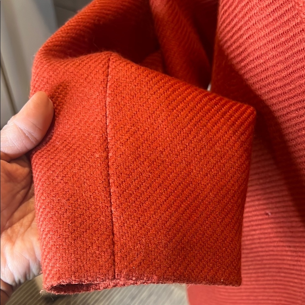 Talbots Single Button Wool Blend Blazer Red Orang… - image 3